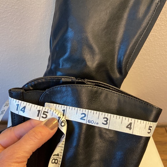 STYLE & CO “Keppur” Black Vegan Leather Tall Knee High Slouchy Riding Boots 6M - Picture 13 of 15